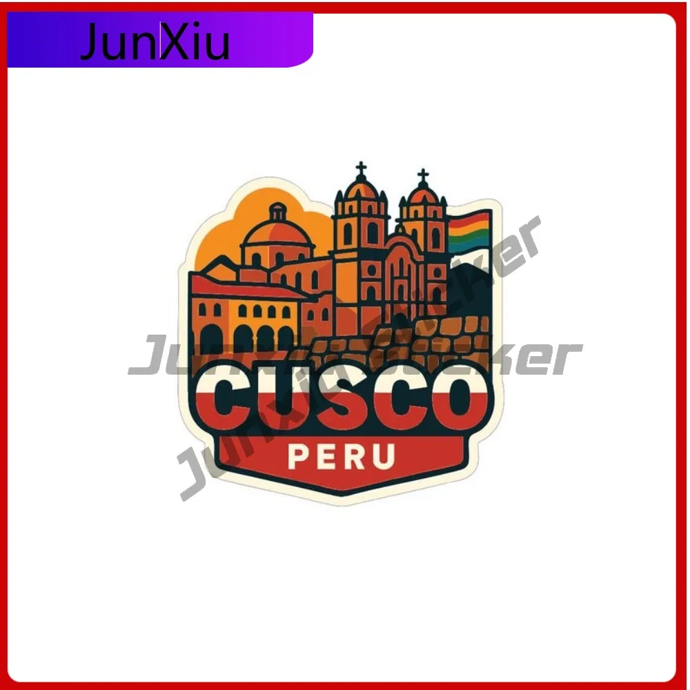 

Cusco Peru Vacation Sticker Vinyl Scratch-proof Die-cut Decal City Skyline Landmark Design Adventure Motorcycle Guitar Windows