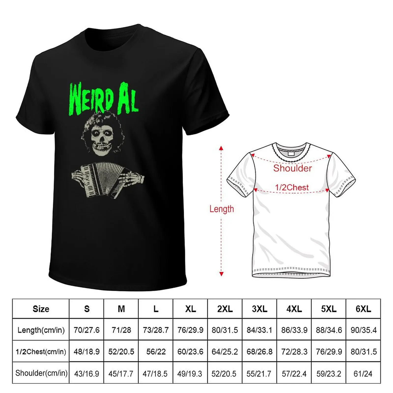 Weird Al meets the Misfits with Accordion T-Shirt Sun Protective Outdoor Tee Top