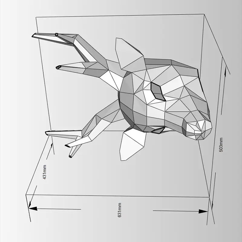 يمكن ارتداؤها الغزلان غطاء رأس قناع ورقي نموذج الحيوان تأثيري ثلاثية الأبعاد لتقوم بها بنفسك Papercraft اوريغامي القبعات ملثمين الكرة حفلة موسيقية الألغاز اللعب