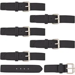 6 Sets Leather Sew-On Toggles Closures Black PU Leather Snap Toggle Sew On Leather Snap Buckle with Metal Clasp Cloak Claps