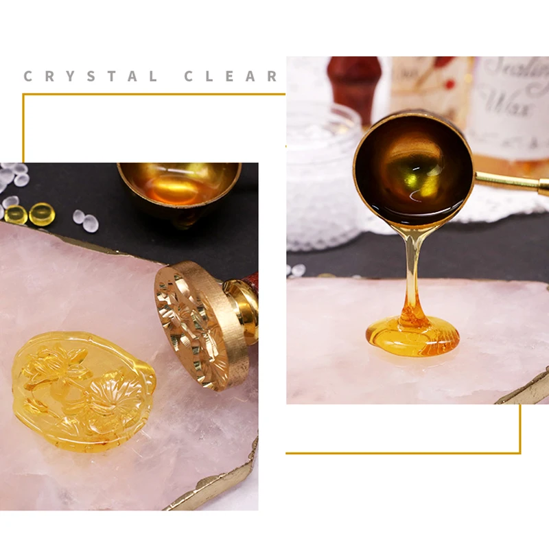 Transparent wax beads lacquer wax lacquer seal hand account decoration gift seal envelope invitation gold sealing wax