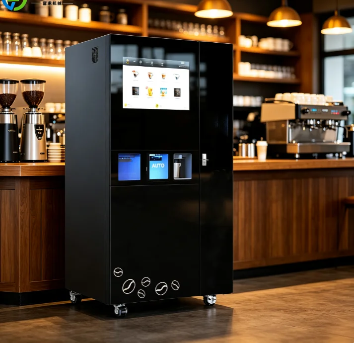 Large Screen Floor Standing Coffee Vending Machine Self Service Coffee Vending Machine