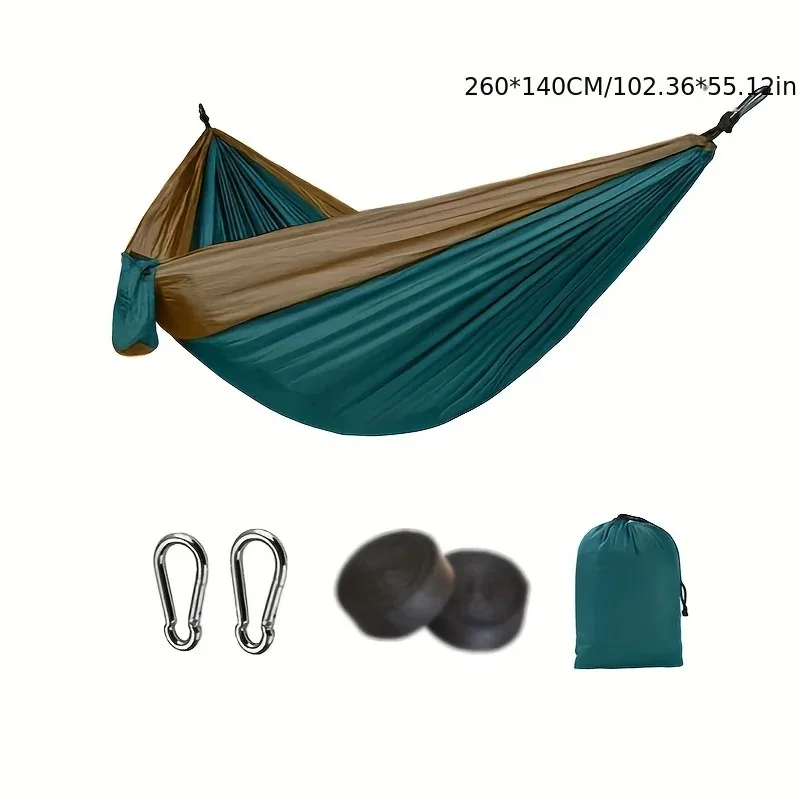 Hamaca portátil para acampar al aire libre, adecuada para mochilero, playa, patio trasero, senderismo, todas las estaciones.