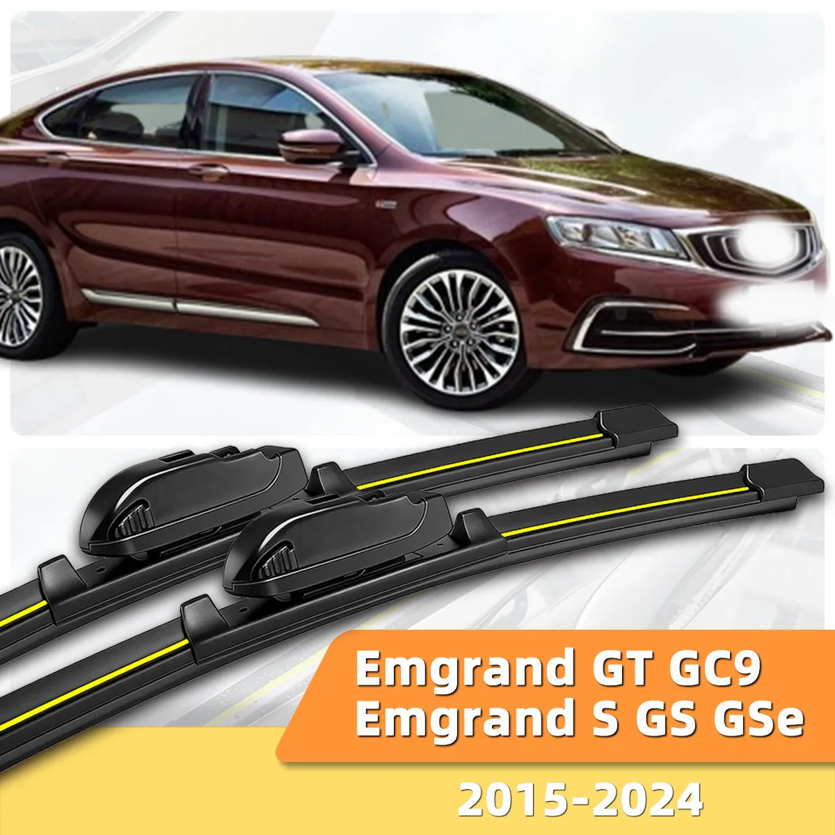 2PCS Car Windshield Wipers Are Suitable For Geely Emgrand GT GC9/S GS GSe (2015-2024) High-Definition Silent And Durable Wipers