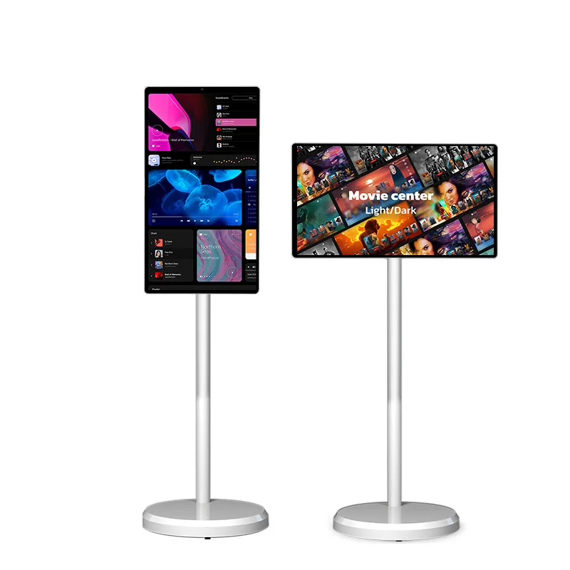 

Android 11 Follow Me TV 800 Вт Камера 4 + 64 ГБ Мобильная портативная подставка Светодиодная подсветка HD Видео Дисплей Сенсорный экран HDTV Разъем