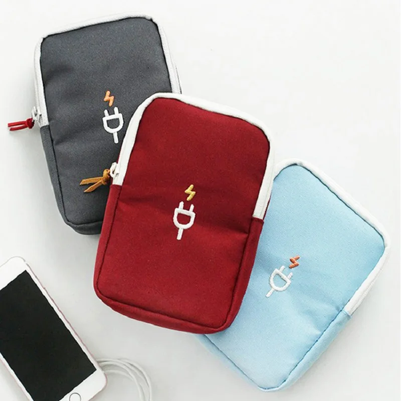 Travel Charger Organizer, Portable Electronics Cable Bag, Digital Gadget Travel Case for Cords, Power Bank, Headphones, USB Cabl