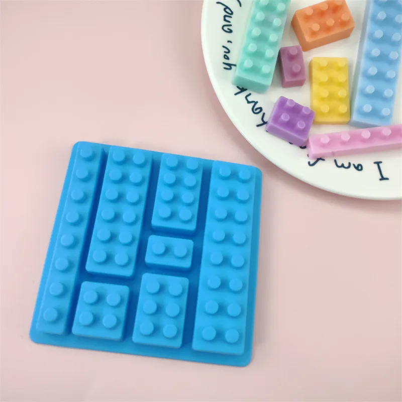 Building Block Shape Silicone Mold Fondant Mould DIY Cake Decorating Tools Cupcake Topper Candy Clay Chocolate Sugarcraft Moulds