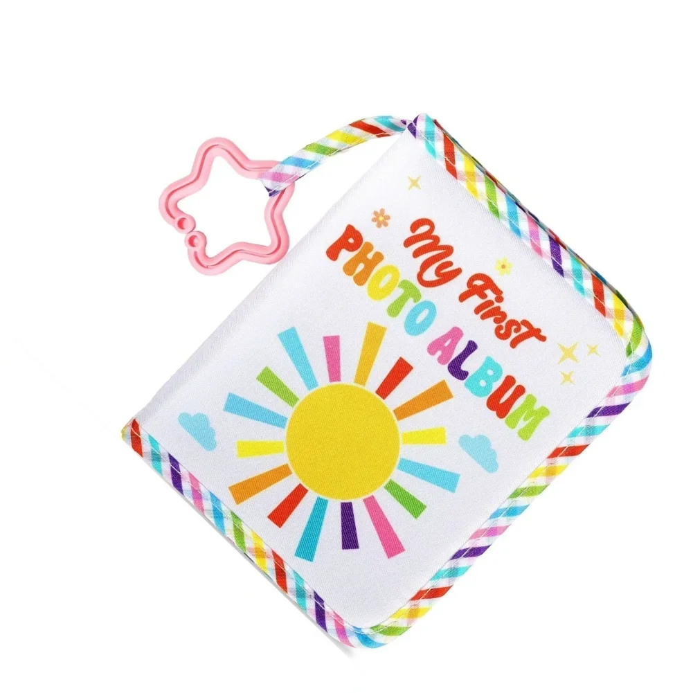 Soft Rainbow Sun Baby Photo Album 17 Photo Capacity 4x6 Inch Prints Polyester 14x18.5cm Compact Size For Newborn Memories