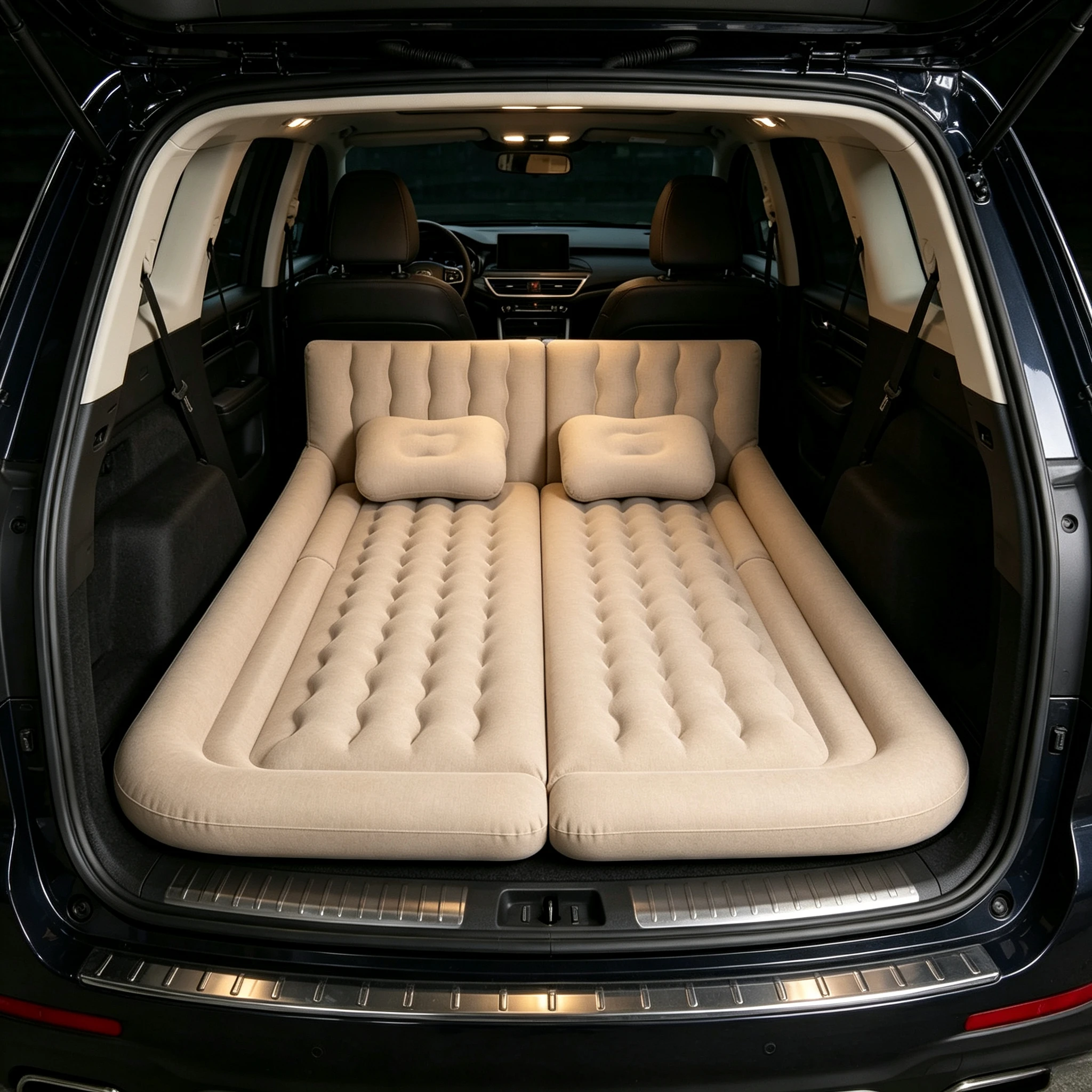 SUV‑Fit Car Inflatable Bed, Rear Trunk Air Mattress,Portable In‑Car Sleeping Artifact for Outdoor Camping and Long‑Distance Self