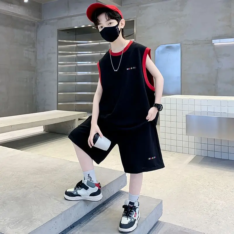 سترة وشورت صيفي من عمر 8 إلى 10 سنوات ملابس للأولاد ملابس للأولاد 14 سنة للأطفال تي شيرت من 12 مجموعة غير رسمية قمصان علوية 7 #2