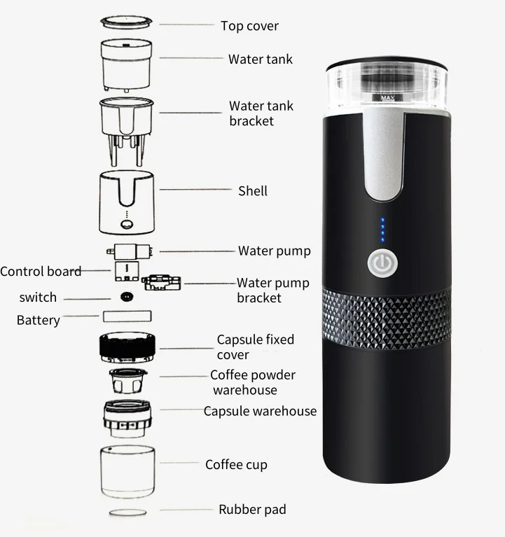 Wireless American Espresso K CUP Outdoor Electric Car Mini Capsule Coffee Machine Portable Coffee Machine