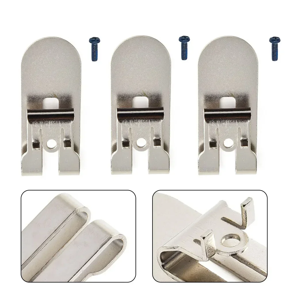 3 pezzi N 435687   Kit clip per gancio da cintura Clip da cintura con set di viti per DCF620 DCF620B DCF622 Accessori per utensili elettrici per fucile per cartongesso NUOVO