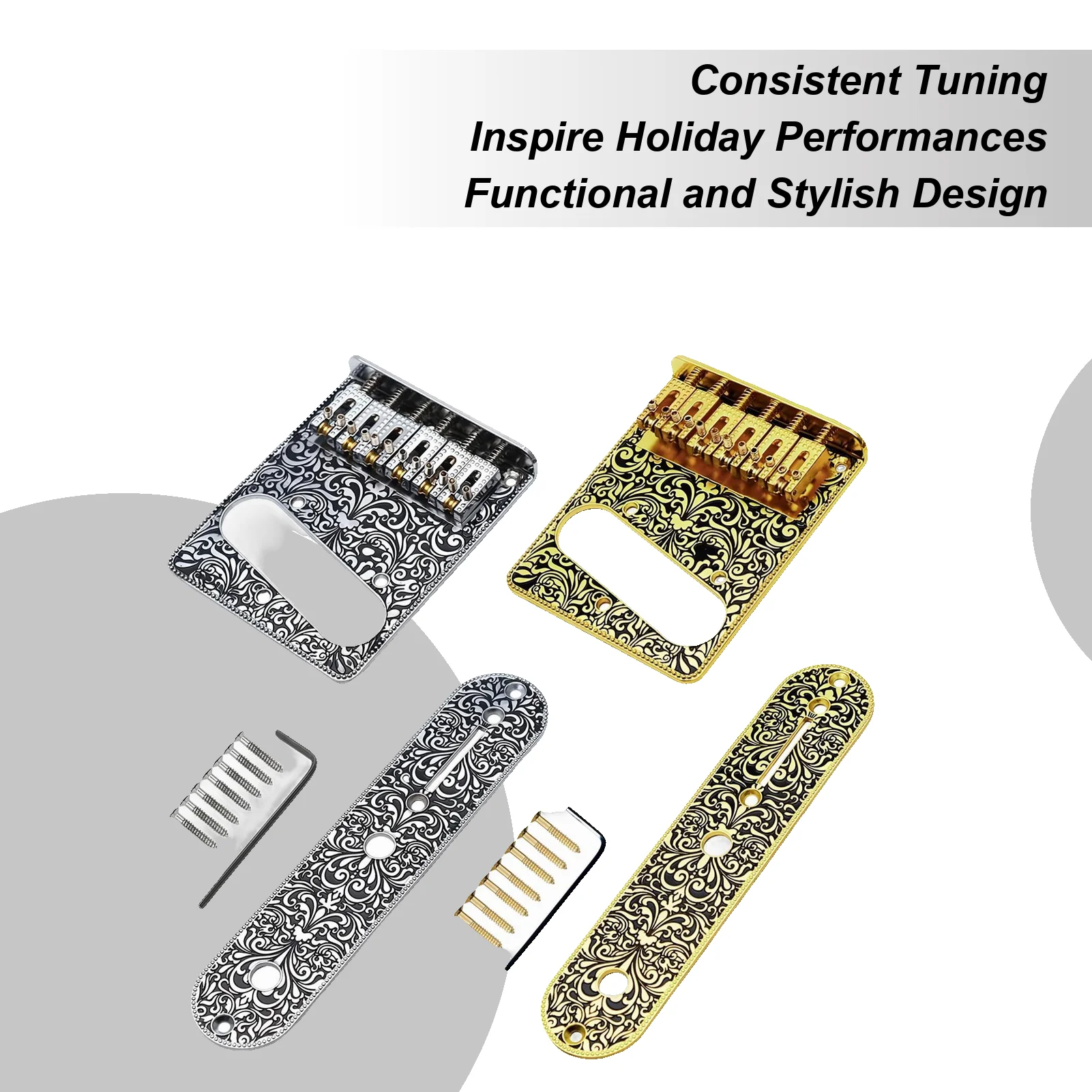 

Гитарный мост из сплава со стандартным узором отверстий, оборудование, замена гитарного моста для праздничного обслуживания, восстановления