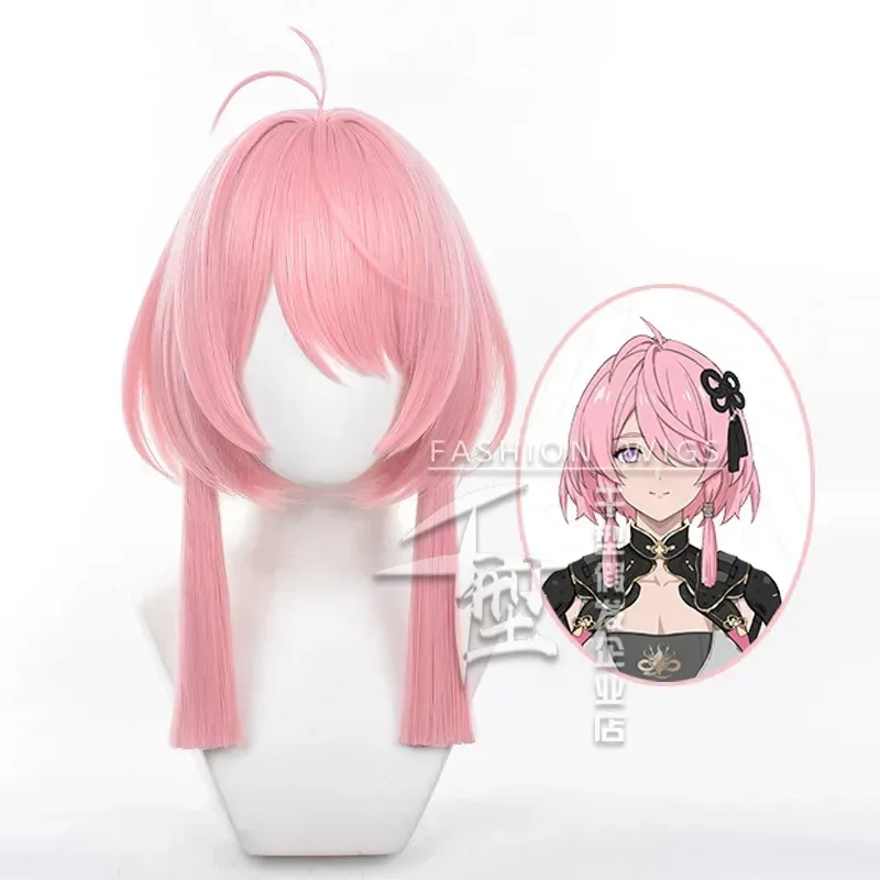 2025 aaa TaoQi, парик для косплея, игра Wuthering Waves, потому что термостойкие розовые волосы, вечерние, Хэллоуин, карнавал, реквизит для ролевых игр, синтетический