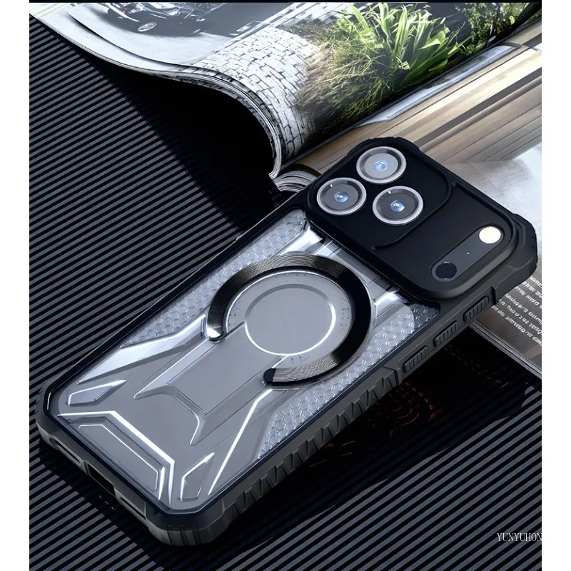 Military Grade Protection Magnetic for Magsafe Case for IPhone 17 16 15 13 14 11 12 Pro Max Plus Clear Bumper Hard PC Back Cover