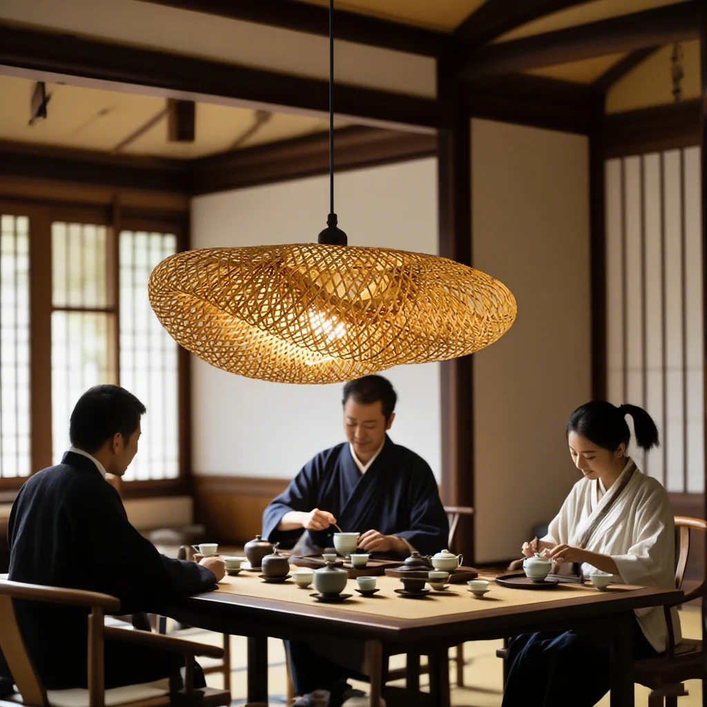 

36 см светодиодный подвесной светильник B & B, люстра, бамбуковый тканый светильник для гостиной, столовой, ручной работы, современное искусство, бамбуковый абажур, ресторан