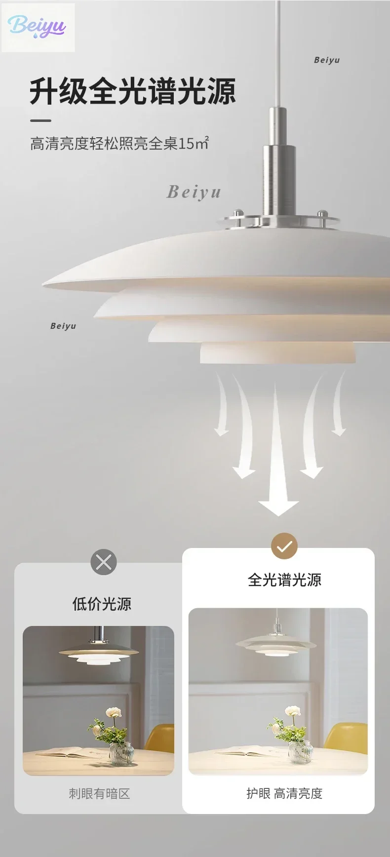 

Nordic PH5 restaurant chandelier simple modern designer Danish flying saucer displaceable track restaurant light