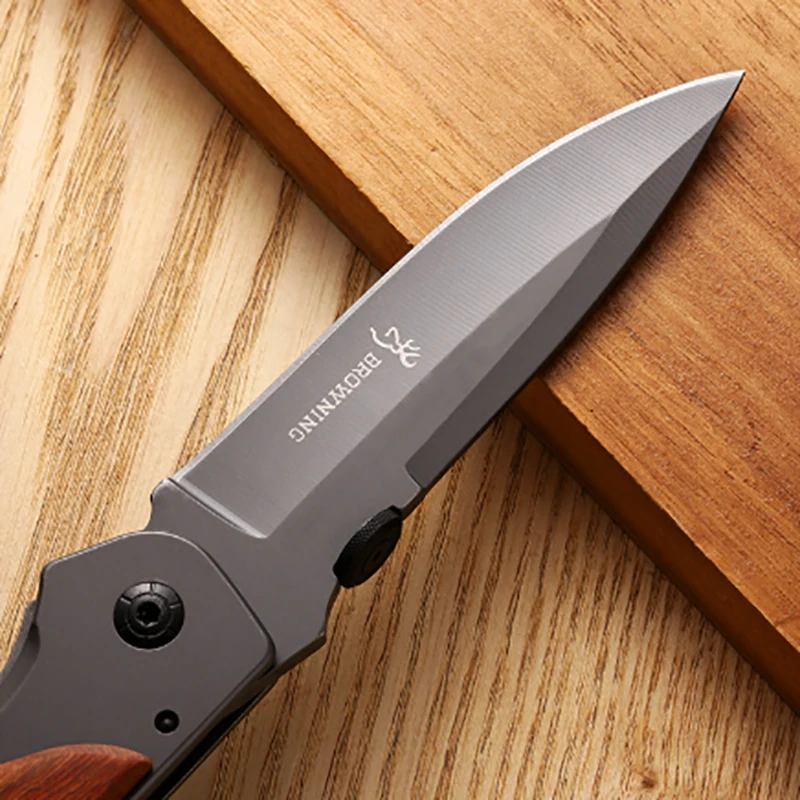 Деревянная ручка, высокая твердость, портативный острый и прочный складной нож для самообороны на открытом воздухе, сбор костей, фруктов