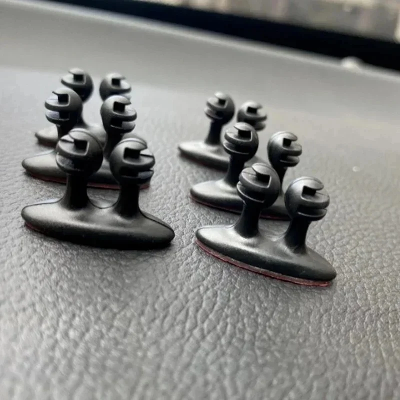 5-30pcs Car Dashboard Phone Charger Cable Manager Hook Headphone Line Organizer Clasp Clamp Holder Auto Interior Accessories