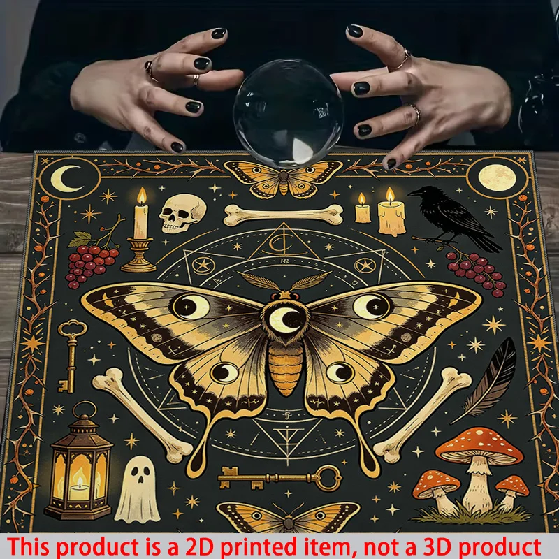 Boho Tarot Witchy Tablecloth Astrology Altar Mat Occult Mystic Reading Cloth Decoration