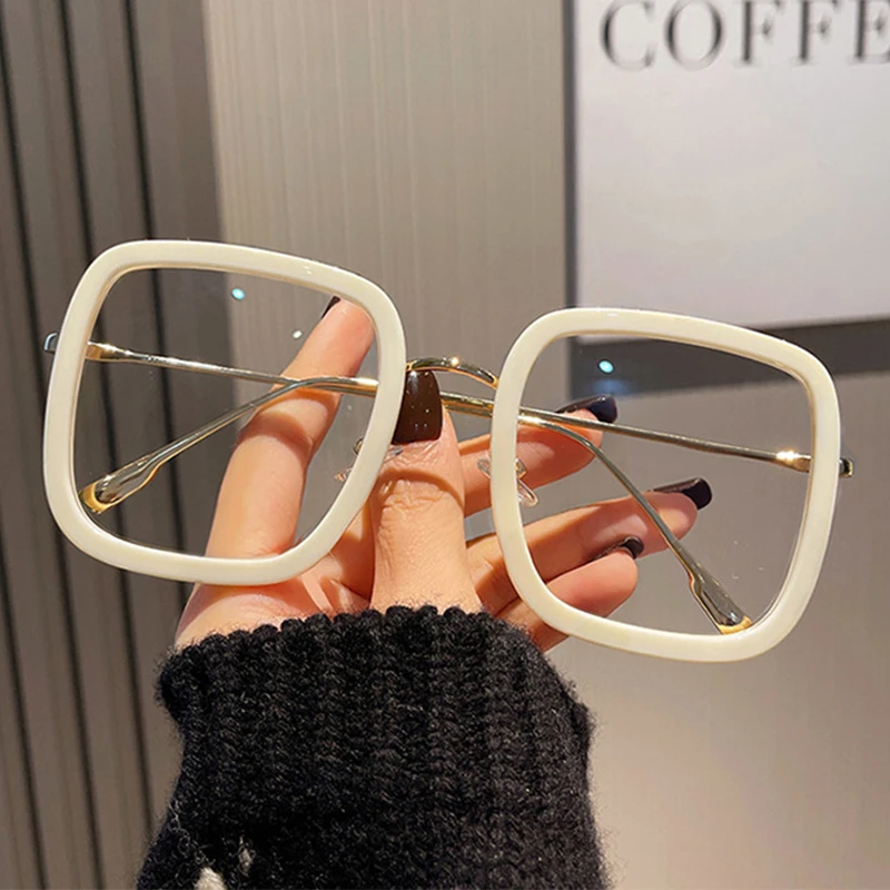 Square Computer Glasses Frame 2024 New In Trend Oversized Fashion Eyeglasses Anti Blue Light Blocking Glasses Frames Eyewear