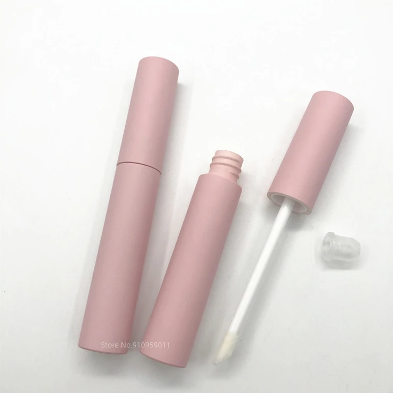 10ml Transparent Eyelash Pink Tube Liquid Bottle with Leak Proof Inner Cover Sample Cosmetic Container Tool Lipgloss Tubes