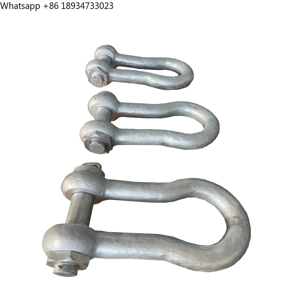 300t Alloy Steel Hook and Marine Shackle Heavy Duty Bolted Galvanized High Quality Customized D Ring Shackle for Machinery Parts