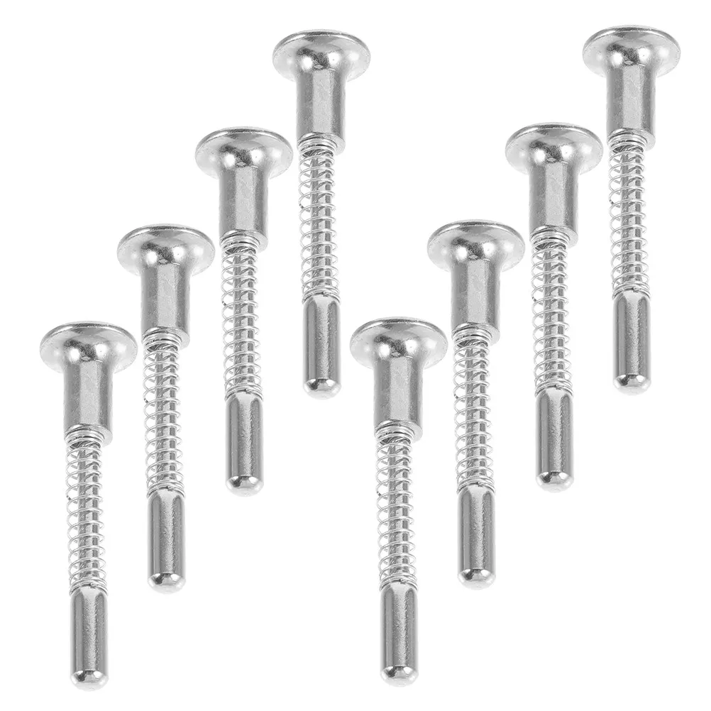 6Pcs Iron Spring Loaded Latches for Crib Bed Cupboard Window Screen Plunger Pins Heavy Duty Wear Resistant Crib Latch