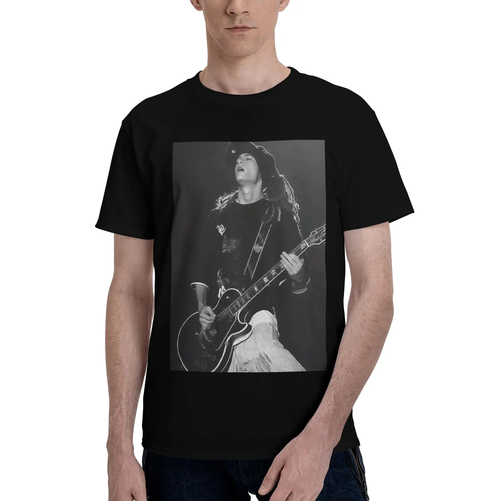 

Tokio Hotel Tom Kaulitz Music Band 100% Cotton T-Shirt Men's Oversized T Shirts Men Crew Neck Short Sleeve S-6XL