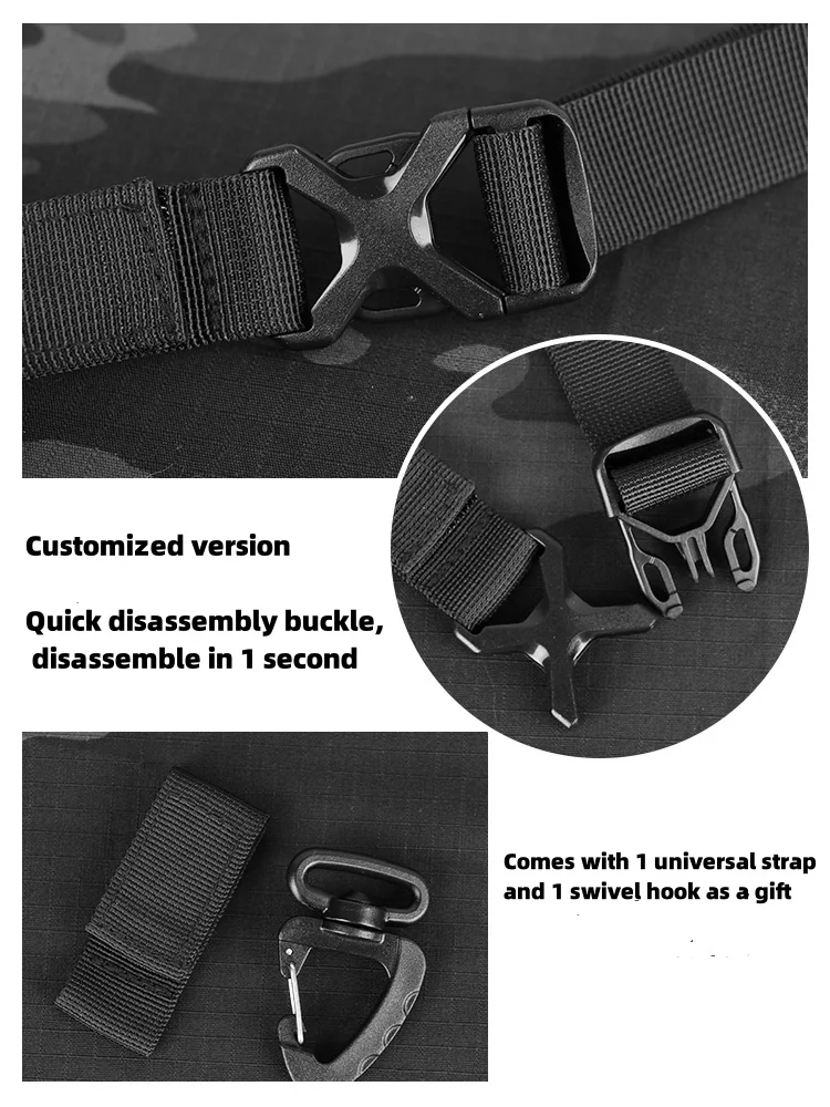 Outdoor tactical quick release stabilizing strap with three-point assistance crossbody universal function single shoulder strap