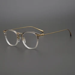 Oliver Luxury Brand Titanium Acetate Ultralight Glasses Frame Men Vintage Square Eyeglasses Women High-end Quality Eyewear 5307