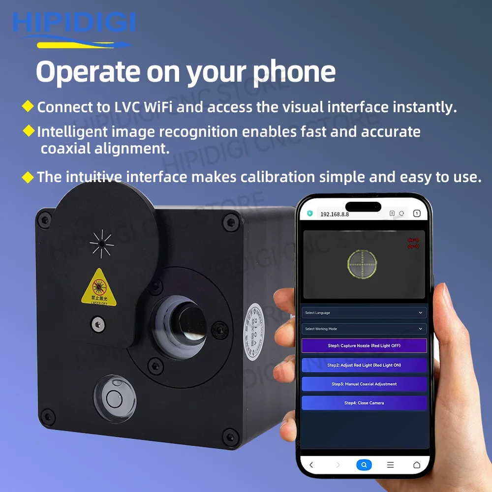 Picture 3: Laser Visual Coax Fiber Laser Manual Centering Instrument Nozzle Visual Aligner Visual Beam Alignment for Fiber Laser Cutting