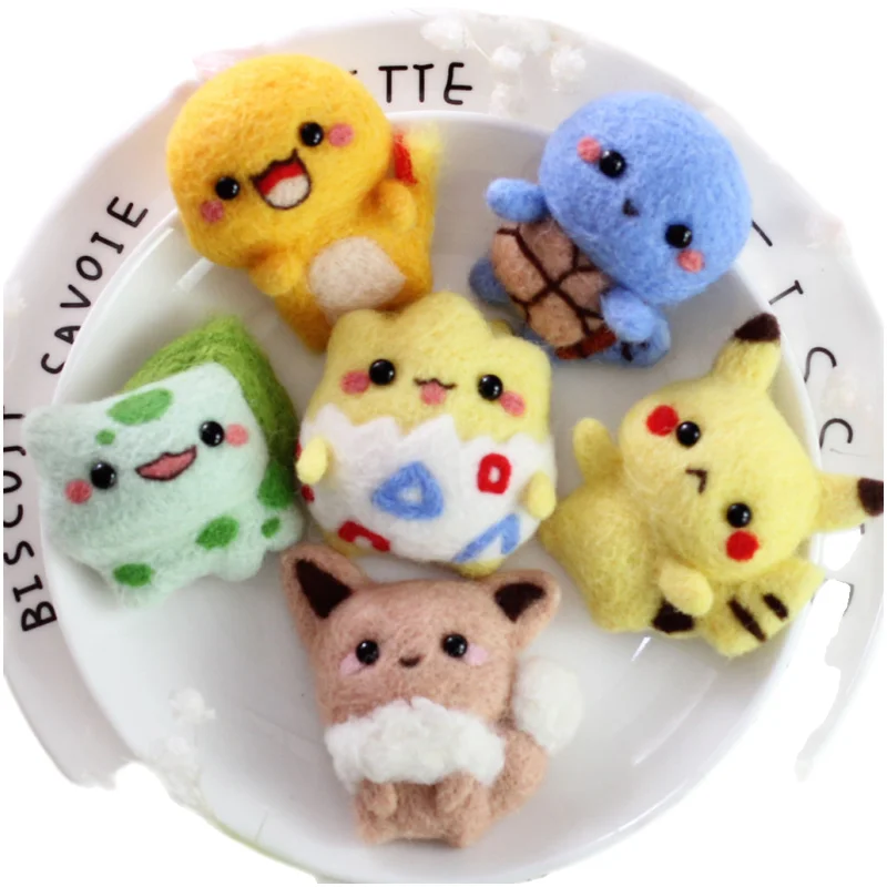 

Pokémon Anime Cartoon Fashion Clothing Accessories Brooch Badge Wool Felt Handmade DIY Material Kit Delivery Tools