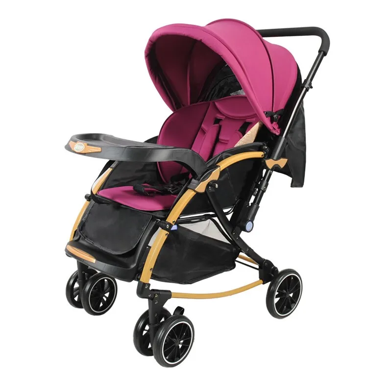 

Baby Stroller Two-way Baby High Landscape Shade Stroller Children's Four-wheeled Stroller