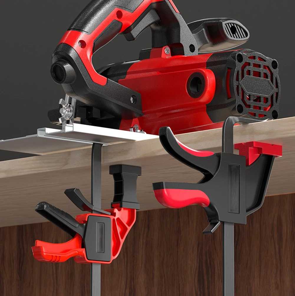 Track Saw Versatile Thin Saw Guide Rail Clamp F Type Clamp For Track Saw With 90KG Highest Woodworking Clamp Hand Tools
