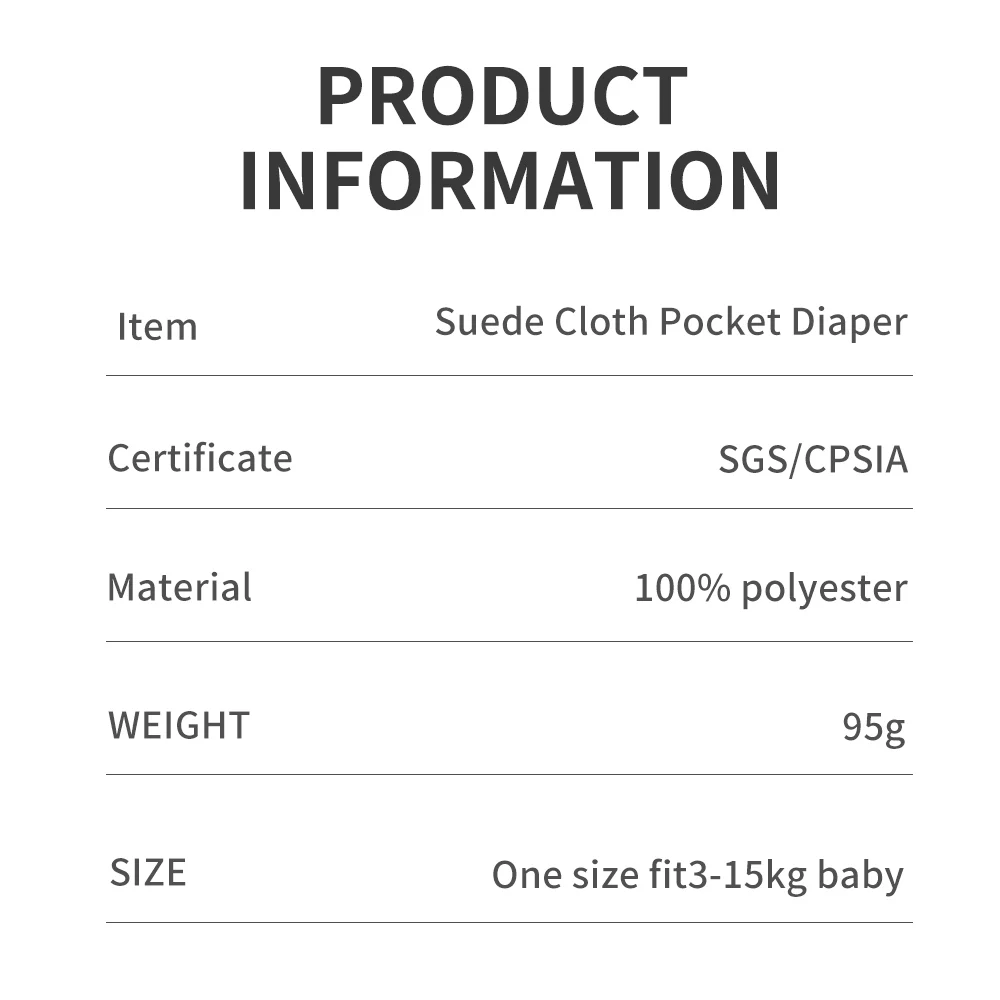 HappyFlute Reusable Cloth Diaper Suede Cloth Inner Unisex 3-15KG OS Digital Position Pocket Baby Diaper