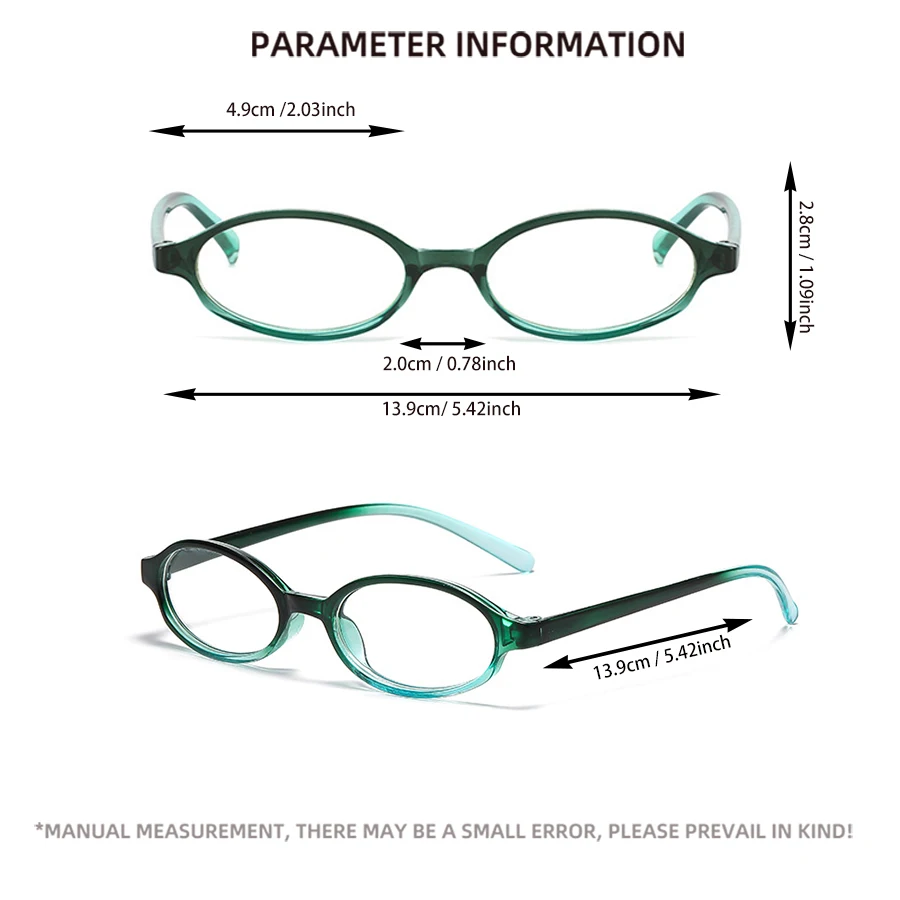 نظارات بإطار بيضاوي صغير ياباني كوري للنساء نظارات هاراجوكو كلاسيكية نظارات شفافة تحجب الضوء الأزرق