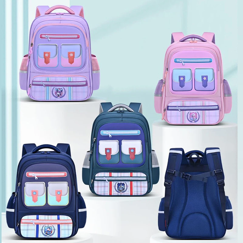school bag Kids backpack water proof Preschool Ages 6-18 Spine protection Reduce the burden Large capacity