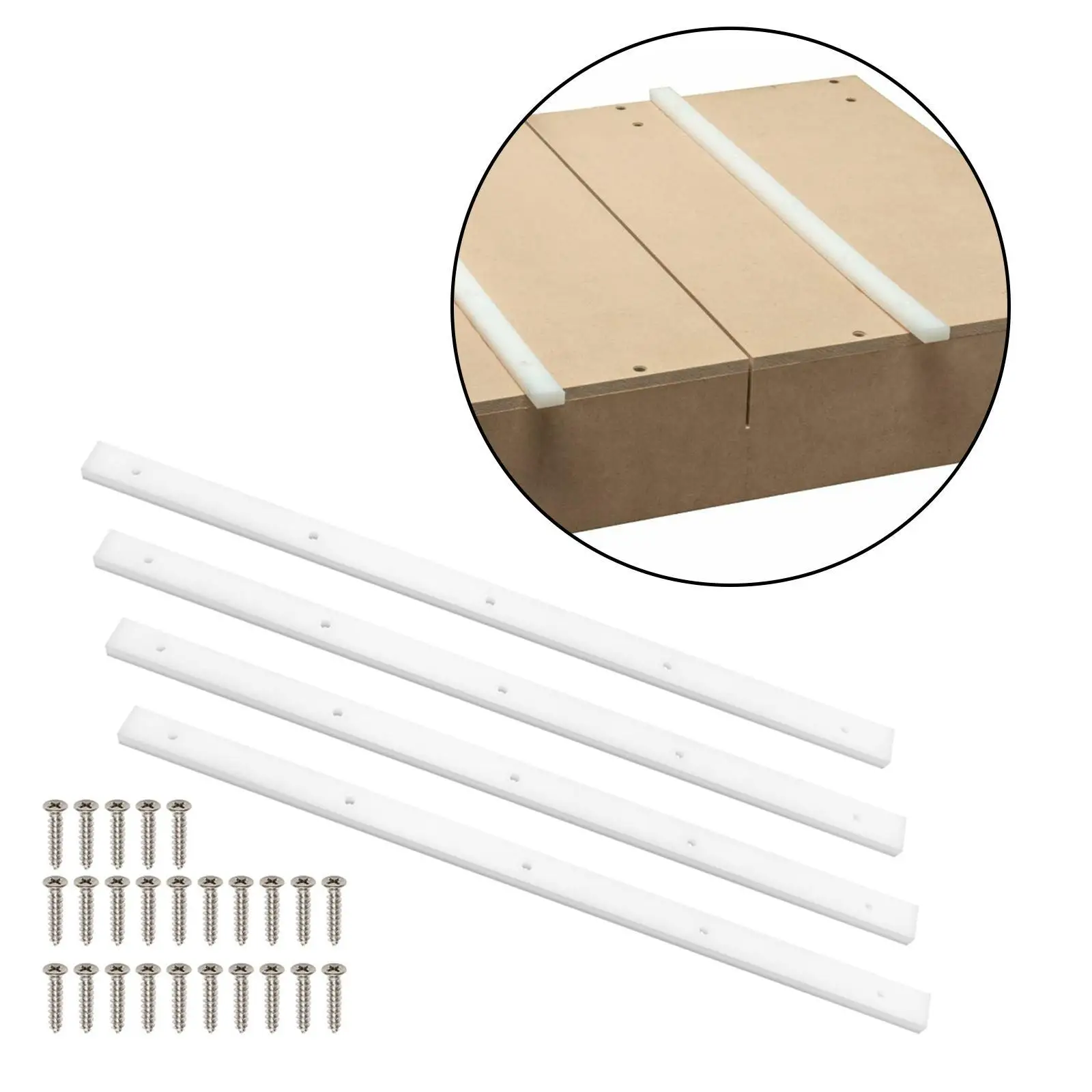 Plastic Crosscut Sled for Table Saw 43 Cm Miter Slot Runners Accessories Kit with Screws for DIY