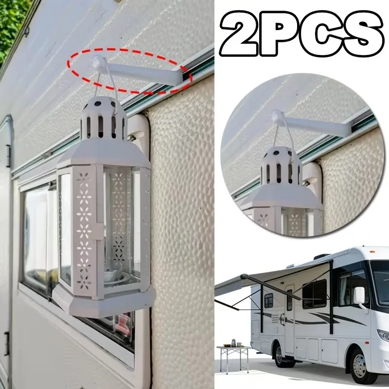 

2pcs RV Awning Hooks for The Keder Track Above The Window Camping Awning Hooks Party Light Hangers Hats Outdoor Camper Hanging A