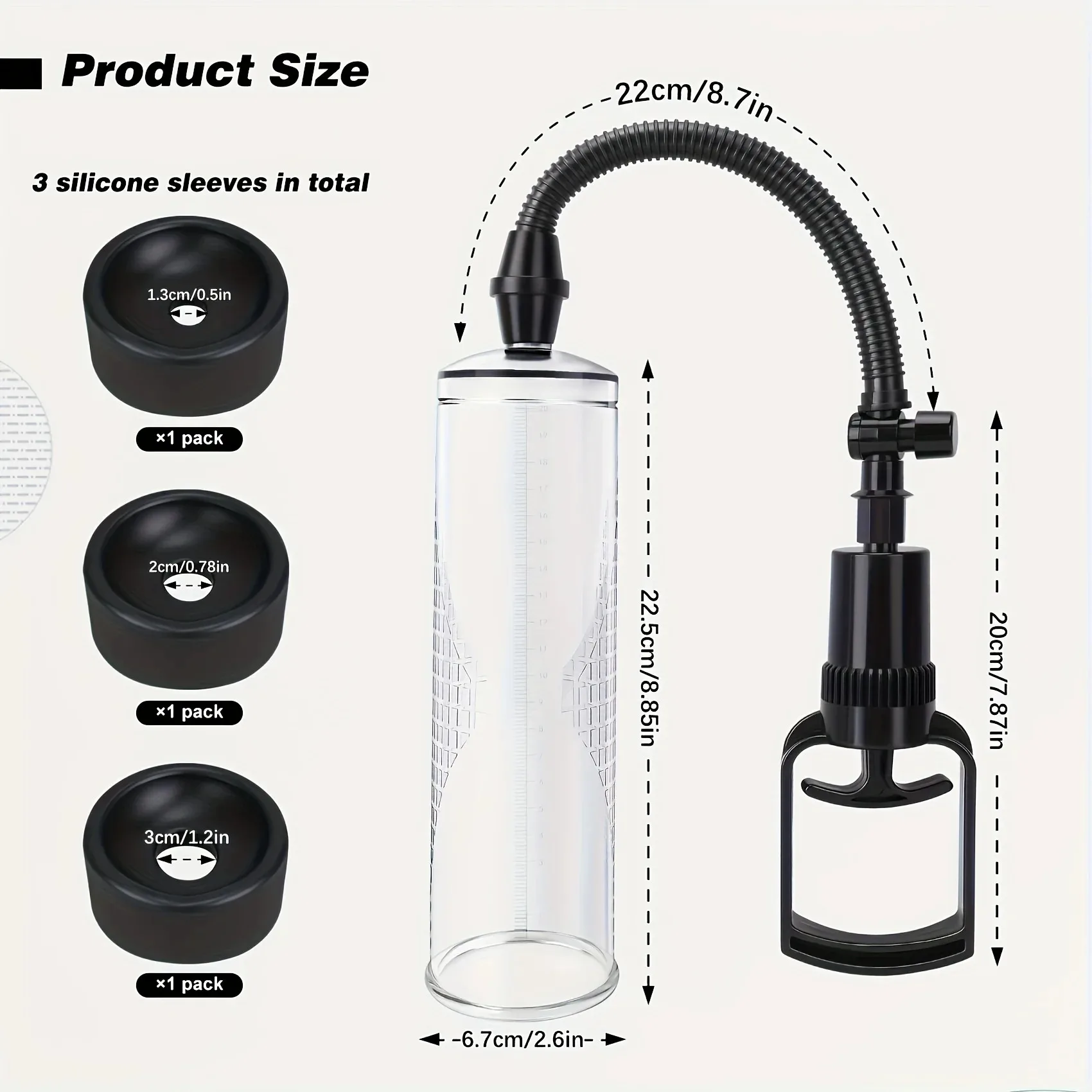 Men Penis Male for Penis and Improvement Suction Mode Pressure Training Adult Supplies Sex Toys Manual Penis Pump for Men 18+ view 3