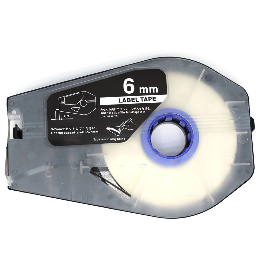 

Free delivery Tape Label Cassette TM-1106W/Y For Cable ID Printer mk1500, mk2100, mk1100, m-1pro, m-11 Typewriter White STICKER