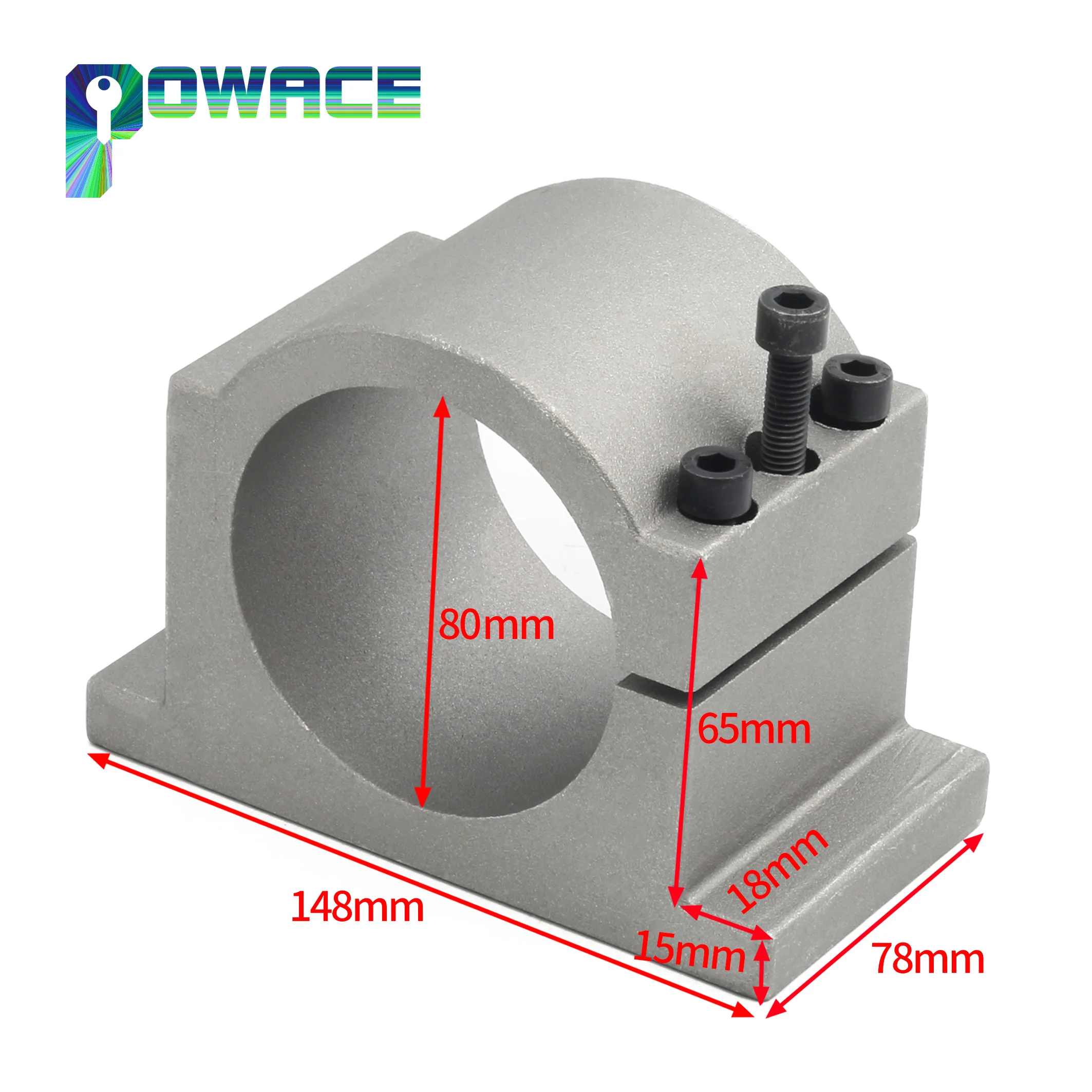 

65mm 80mm 100mm Cast Aluminium Spindle Bracket Clamp Fixture Holder Mount CNC Accessories Part