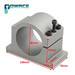 65mm 80mm 100mm Cast Aluminium Spindle Bracket Clamp Fixture Holder Mount CNC Accessories Part