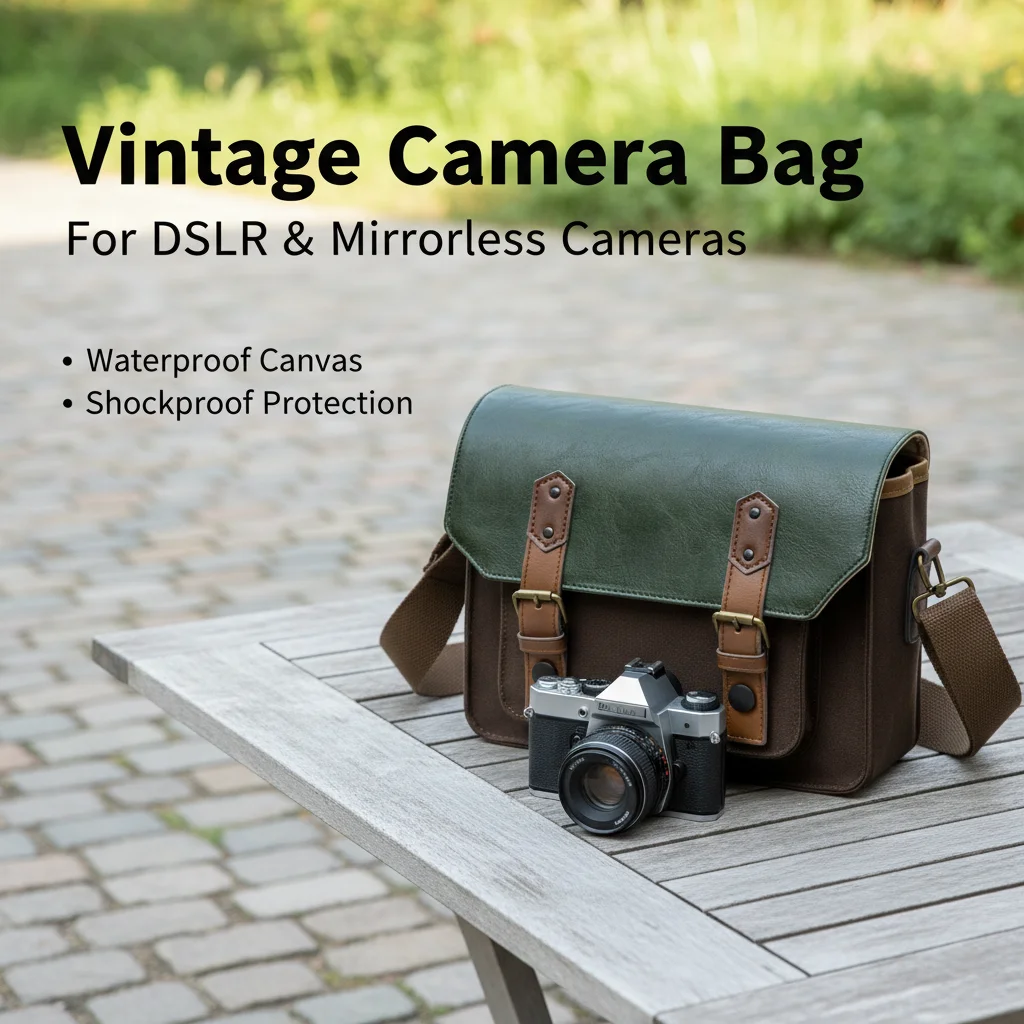 Vintage Canvas Camera Bag DSLR Shoulder Photography Bag Waterproof Camera Case For Canon Nikon Sony