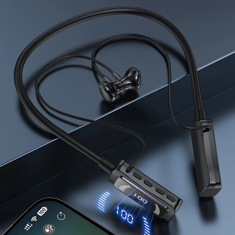 Neckband Bluetooth Earphones with Extra Long Battery Life Large Capacity Wireless Headsets