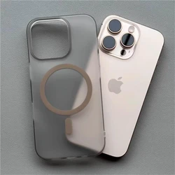 1.0 MM Ultra Thin Matte Hard PC Translucent Case For iPhone 17 Air 16 15 14 13 12 Pro Max Magsafe Magnetic Wireless Charge Cover