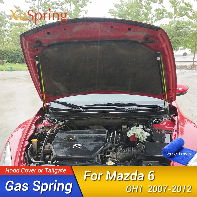For Mazda6 Mazda 6 2007 2008 2009 2010 2011 2012 GH1 Car Hood Strut Bars Hydraulic Rod Two Side Lift Support Accessories