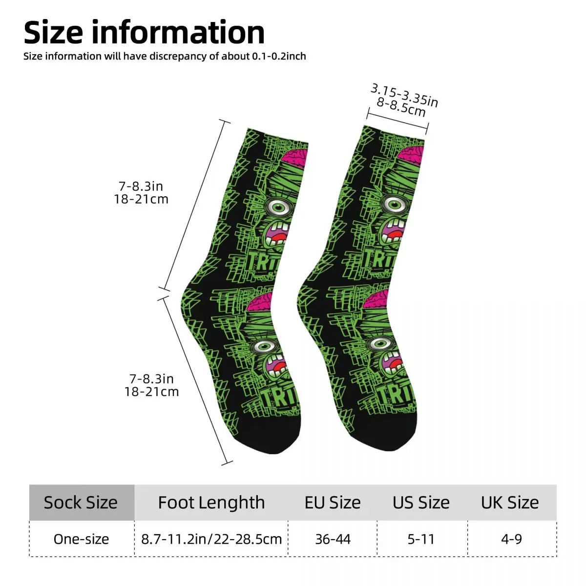 Trippy Mummy Kawaii Socks Gym Cartoon Pattern Socks