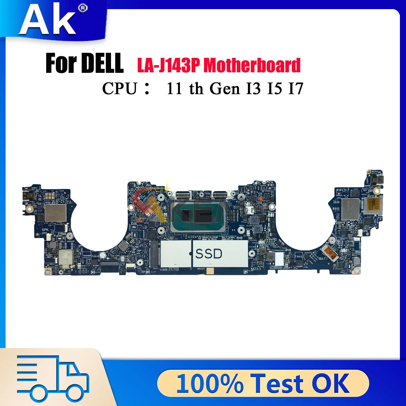 

Материнская плата GDA30 LA-J143P для Dell XPS 13 9310 с процессором I3 I5 I7, 8 ГБ/16 ГБ/32 ГБ ОЗУ 0DXP1F протестирована нормально